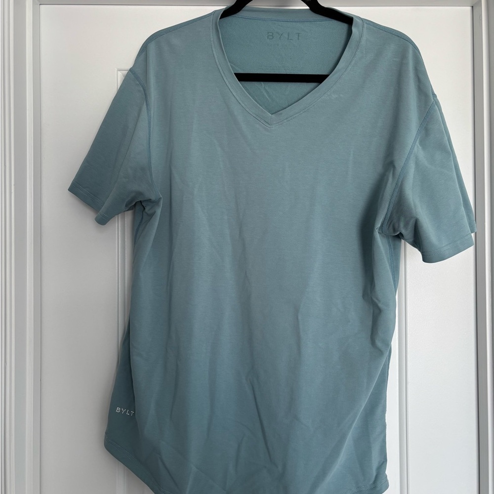 BYLT Basics Men’s V-Neck Tee in Seafoam